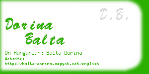 dorina balta business card